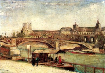 Der Pont du Carrousel und dem Louvre Vincent van Gogh Ölgemälde